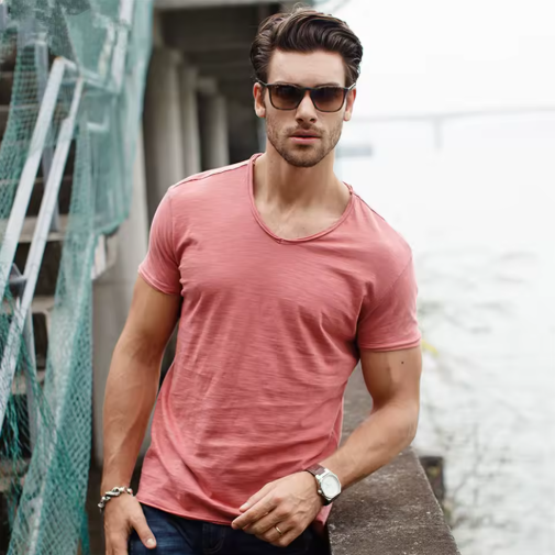 Antibes Cotton V-neck Shirt